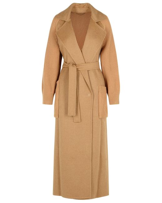 Max Mara Natural 'Berard 1234' Camel Wrap Coat