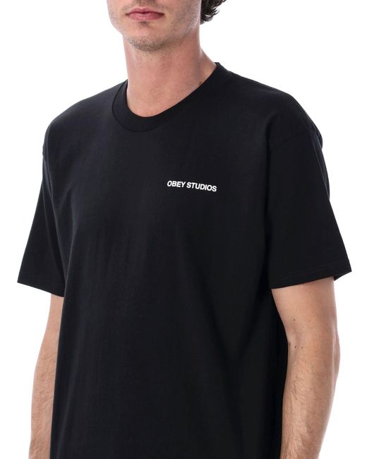 Obey Black T Shirts And Polos for men