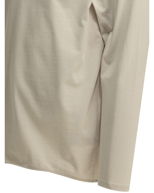 Goldwin Natural "Paneled Mesh L/S" Crew Neck T Shirt