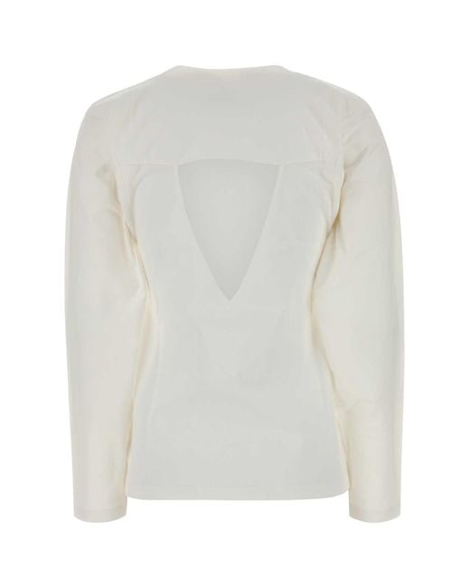 Jil Sander White Solid Crew Neck T-Shirt