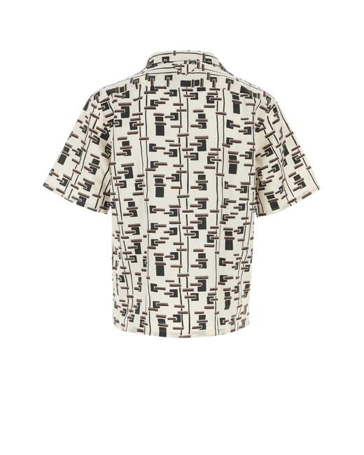 Prada White Printed Shirt for men
