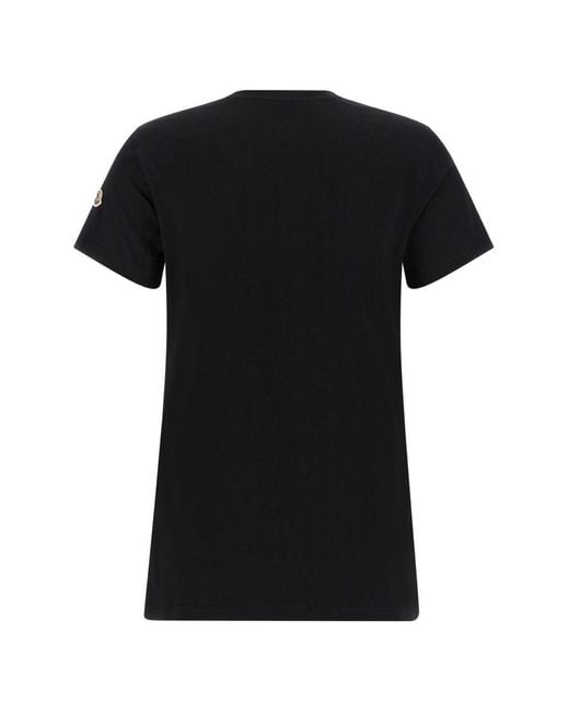 Moncler Black Logo Cotton T-Shirt