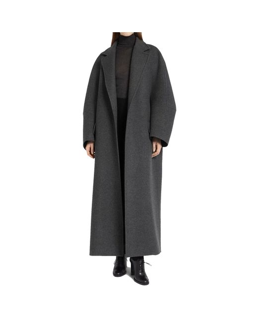 Max Mara Blue Asburgo Wool And C Mere Coat