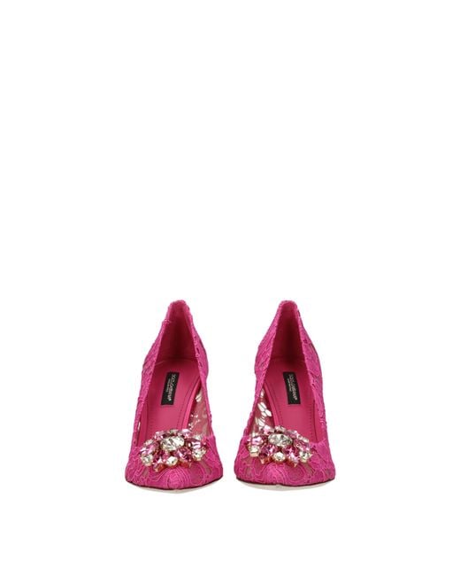 Dolce & Gabbana Pink Dolce&Gabbana Décolleté Donna Tessuto Fuxia