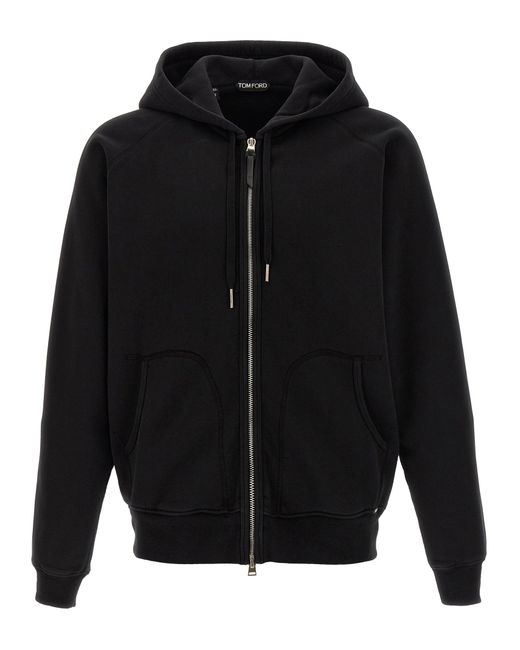 Tom Ford Katoenen Hoodie Met Rits in het Black voor heren