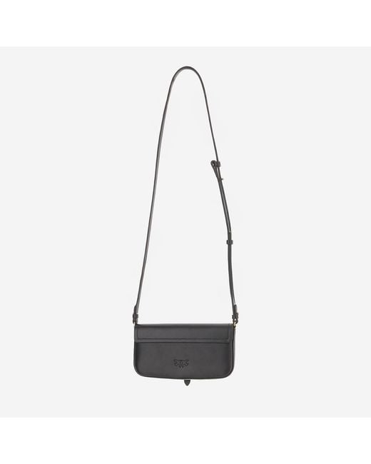 Pinko White Saddle Leather Shoulder Bag