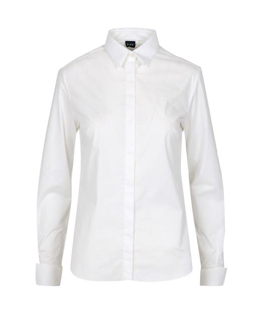 Fay Overhemden Wit in het White