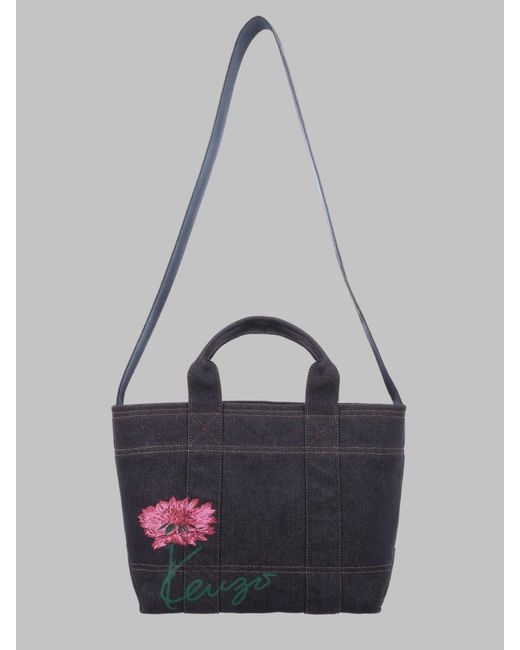 KENZO Blue Borsa Tote Tulip" Small