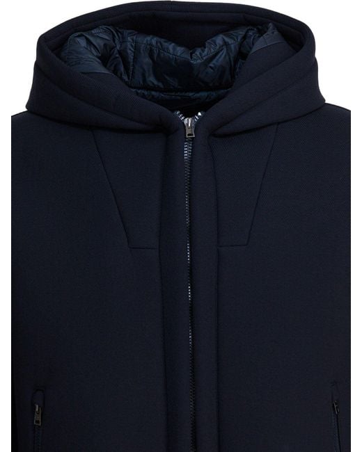 Herno Blue Short Scuba Coat Jackets And Coats