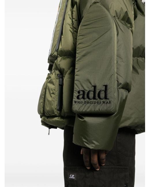 Who Decides War Green X Add Skiwear Detachable-Hood Coat for men