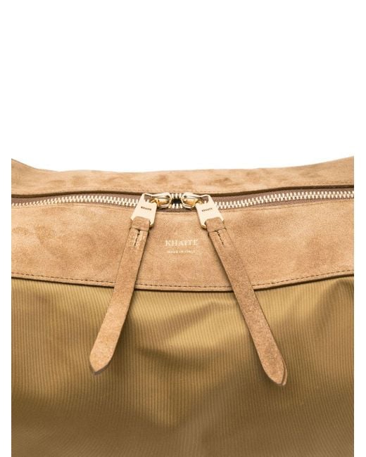 Khaite Olivia Sport Xl Nylon Hobo -tas in het Metallic
