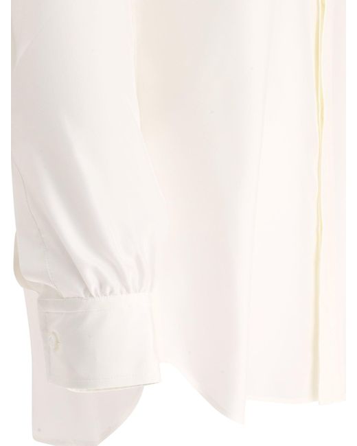 Burberry Silk Shirt in het White