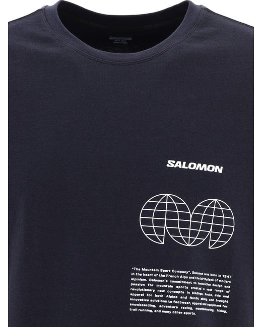 Maglietta "Globe Graphic" di Salomon in Blue da Uomo