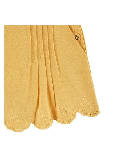 Emile Et Ida Yellow Short Brode