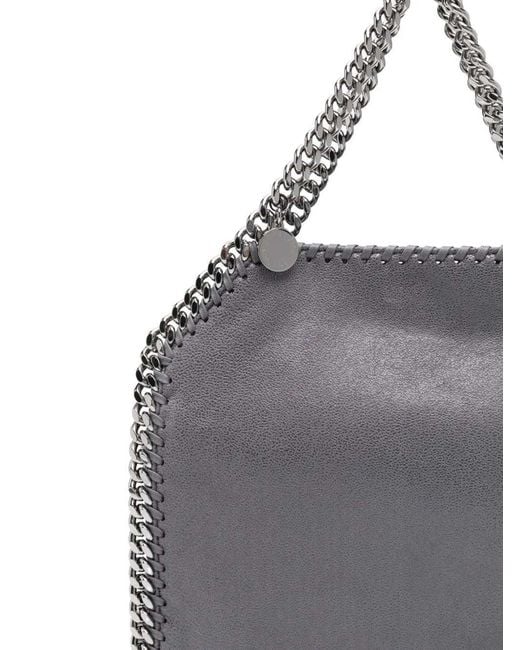 Stella McCartney Brown Falabella Mini Tote Bag With Chain Trim
