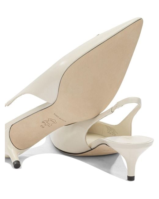 Tory Burch White Heeled Shoes