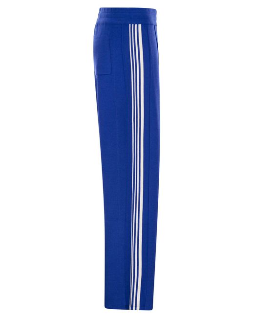 Autry Blue Knitted Viscose Joggers
