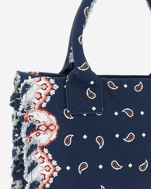 Pinko Blue Shopper Bag Cotton