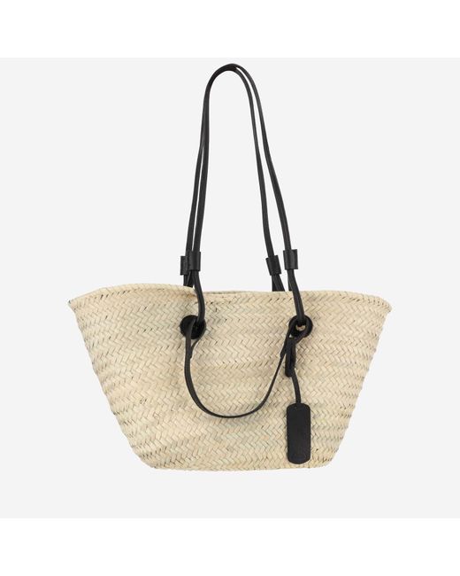 Filippo Catarzi 1910 Natural Straw Bag With Logo