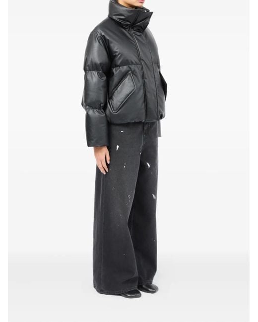 MM6 by Maison Margiela Black Short Nylon Down Jacke