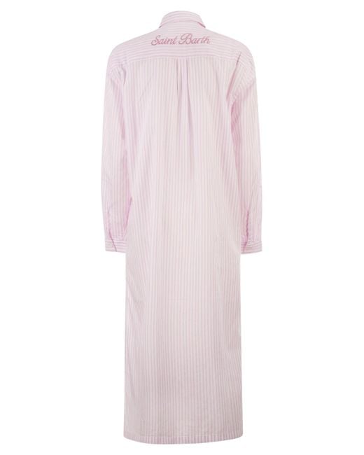 Mc2 Saint Barth Pink Long 'Shirtdress' Shirt
