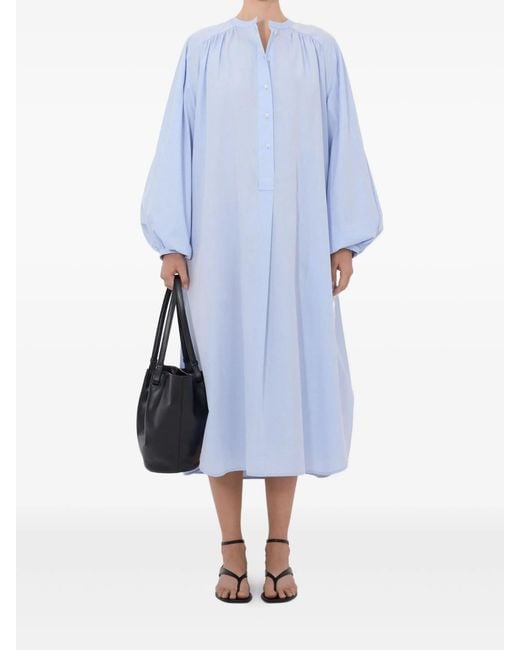 Loulou de Saison Blue Vitti Loose Fit Blouse Dress