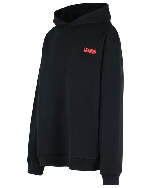 Marni Black Cotton Sweatshirt for men