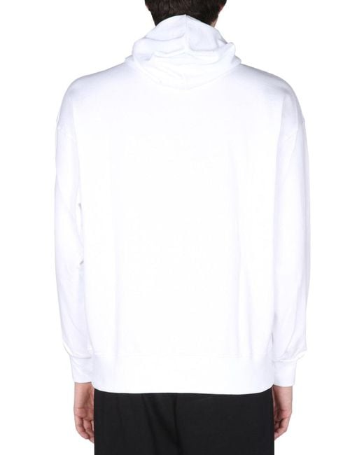 DISCLAIMER White Sweatshirt With Logo Print for men
