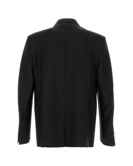 Prada Black Mohair Blend Blazer for men