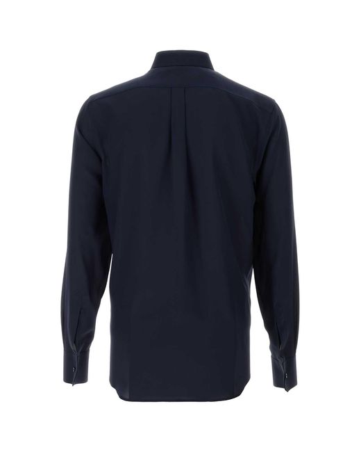 Dolce & Gabbana Blue Crepe Shirt for men