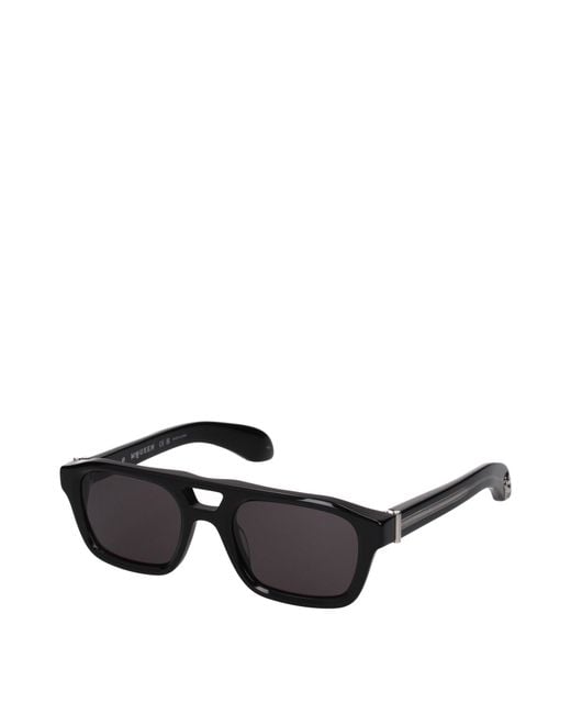 McQueen Black Alexander Mc Queen Sunglasses Acetate