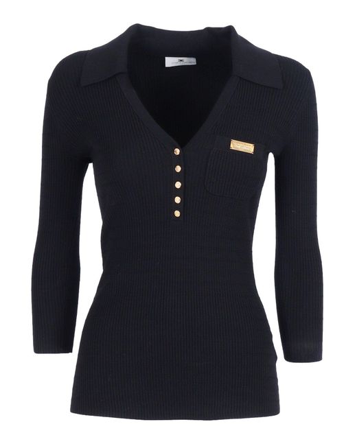 Elisabetta Franchi Black Maglia Tricot