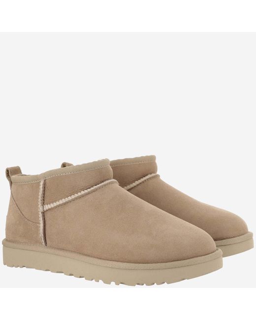 Ugg Natural Boots Classic Ultra Mini Leather