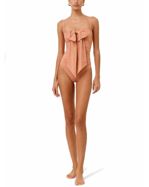 Zimmermann White One Piece Swimsuit With Bow Coco