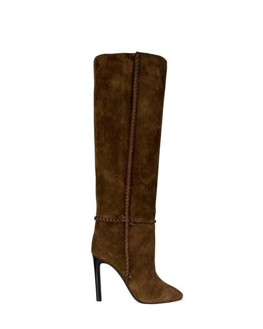 Saint Laurent Brown Mica Boots
