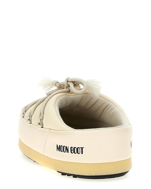 Moon Boot Natural Evx Mule Nylon Flat Shoes