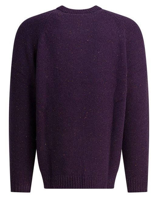 Carhartt Blue "Anglistic" Wool Sweater for men