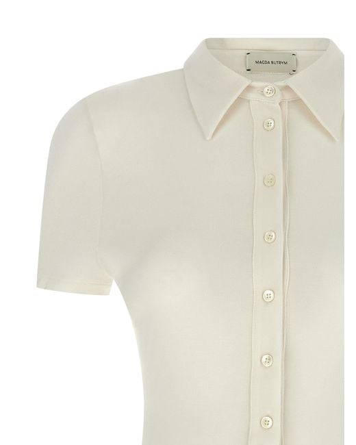 '01' Bodysuit Magda Butrym de color White