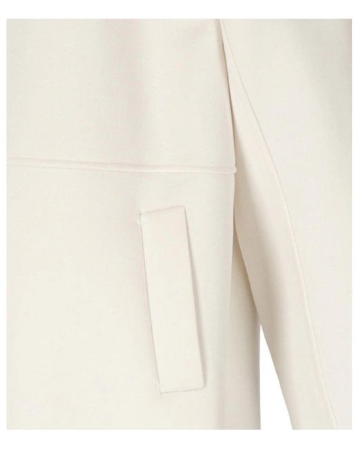 Max Mara White Stilla Belted Coat