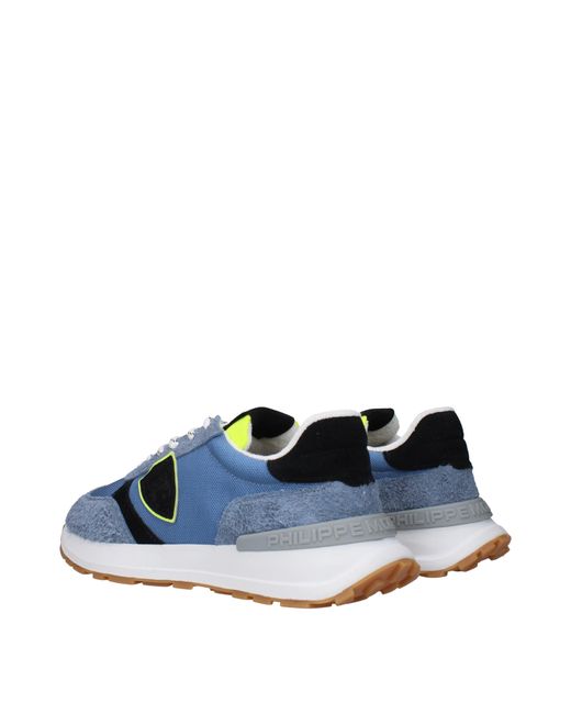 Philippe Model Sneakers Antibes Man Fabric Blau/Gelb Fluo in Blue für Herren
