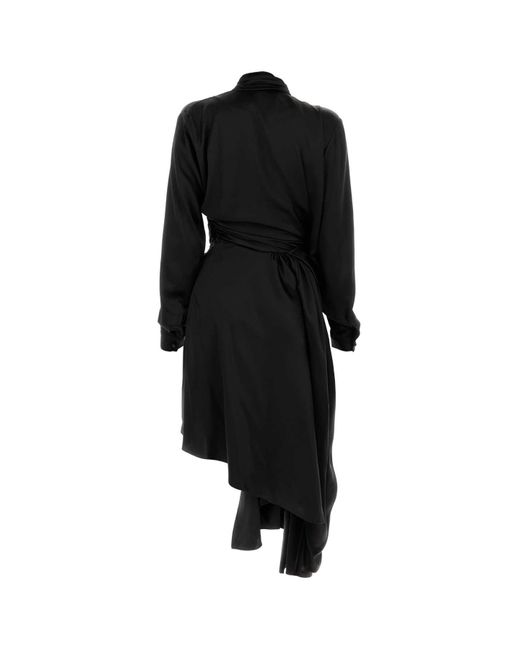 Balenciaga Black Silk Maxi Dress