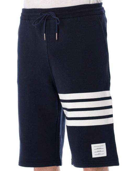 Thom Browne Blue Fleece Sweatshorts for men