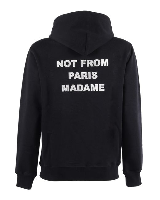 Drole de Monsieur Black Bold Slogan Hoodie