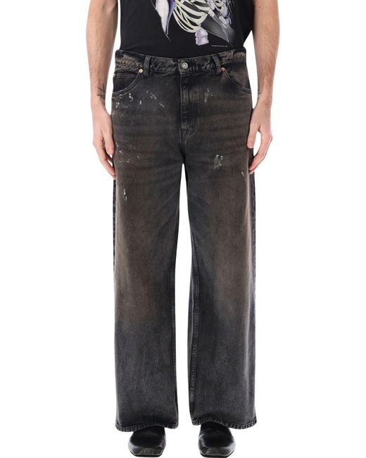 Our Legacy Black Vast Cut Wide-Leg Jeans
