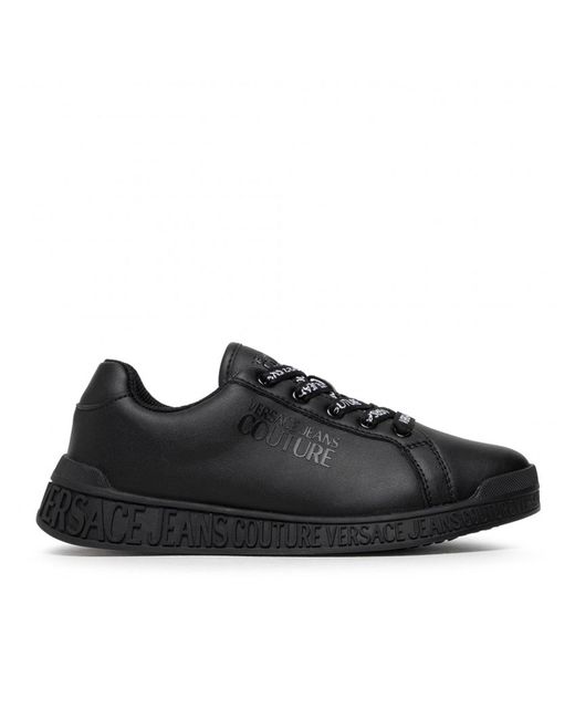Versace Black Leather Sneakers