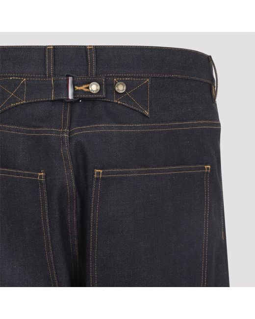 Thom Browne Blue Selvedge Denim Jeans for men
