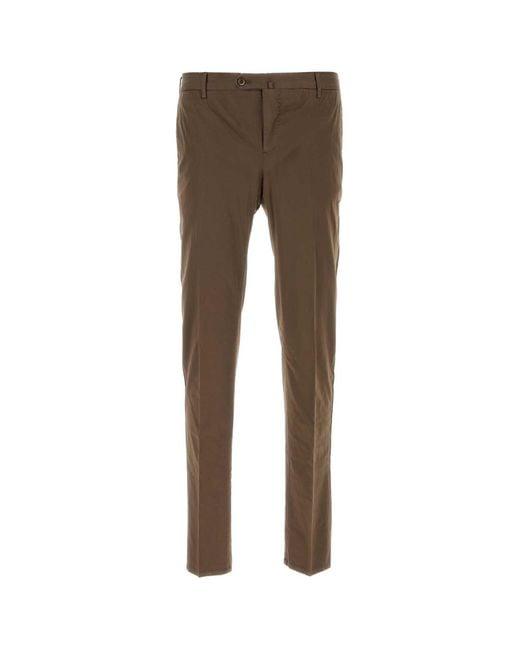 PT Torino Gray Stretch Cotton Blend Silkochino Pant