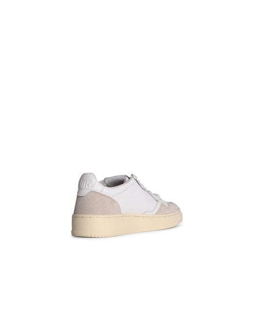 Autry White Medalist Leather Sneakers
