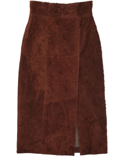 Alexander Mc Queen Chestnut Brown Send Falda delantero Alexander McQueen