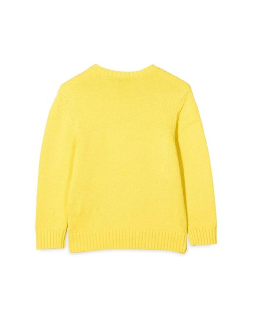 Givenchy Yellow Knitted Jumper Jacquard Logo